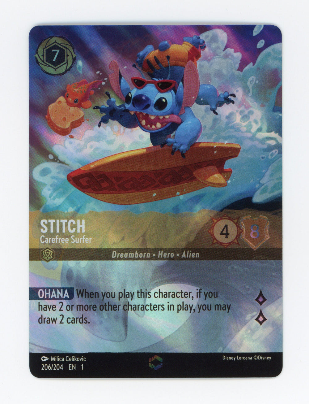 Stitch - Carefree Surfer — Enchanted|Holofoil — ID 17197