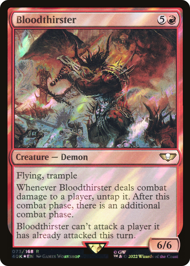 Bloodthirster (40K-73â˜…) - Warhammer 40,000 Commander Foil