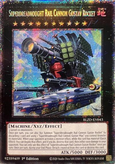 Superdreadnought Rail Cannon Gustav Rocket - BLZD-EN043 - Starlight Rare - 1st Edition