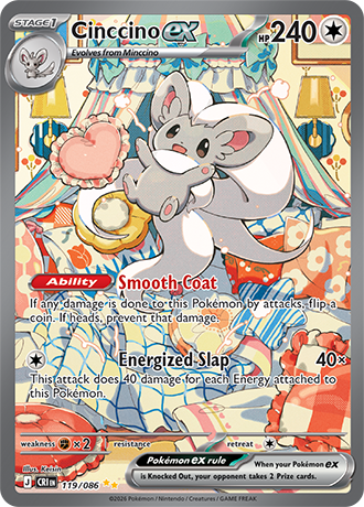 Cinccino ex - 119/086 - Special Illustration Rare [me04-119] [Ultra]
