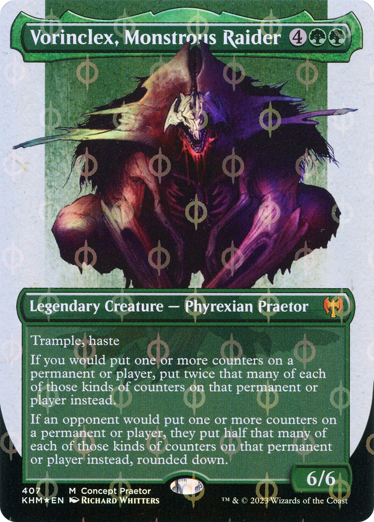 Vorinclex, Monstrous Raider (ONE-407) - Kaldheim (Borderless) Foil