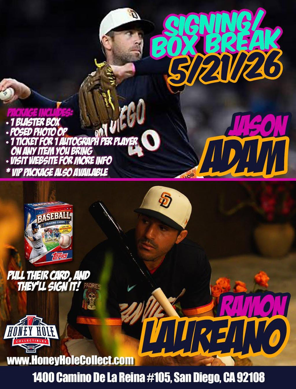 LAUREANO AND ADAM BOX BREAK EVENT