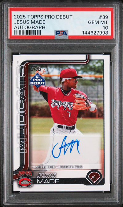 2025 Topps Pro Debut Jesus Made #39 Autograph PSA 10
