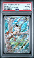 2025 POKEMON PFL EN-PHANTASMAL FLAMES 106 MEOWTH ILLUSTRATION RARE PSA 10
