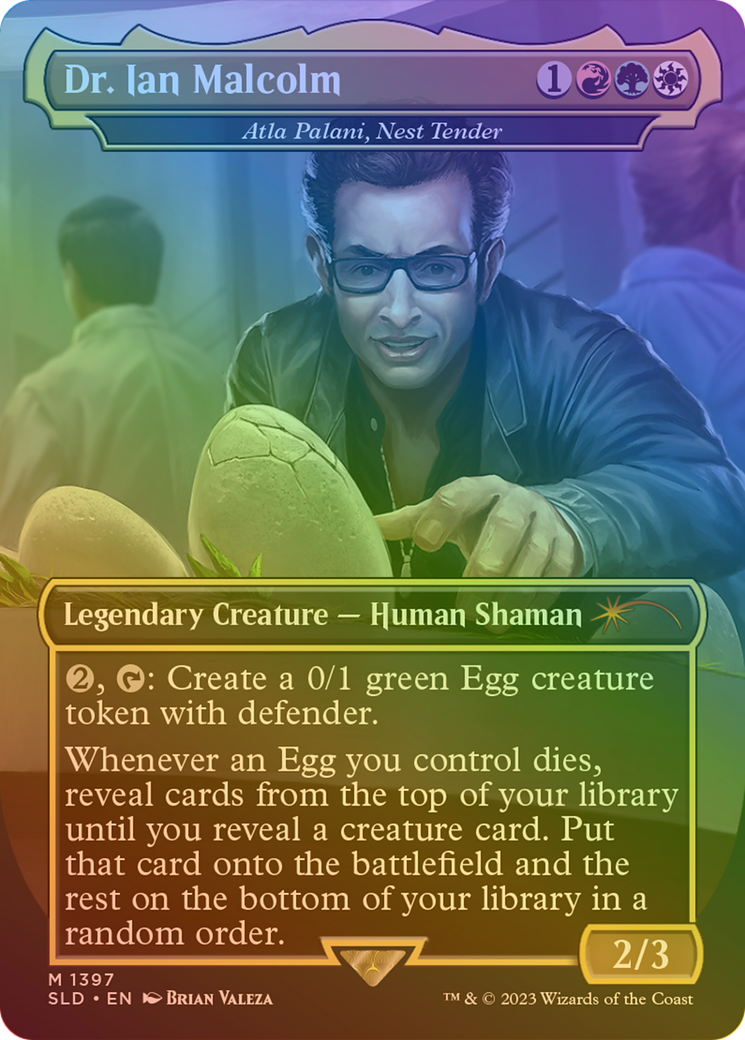 Atla Palani, Nest Tender (SLD-1397â˜…) - Secret Lair Drop / Dr. Ian Malcolm (Borderless) Foil