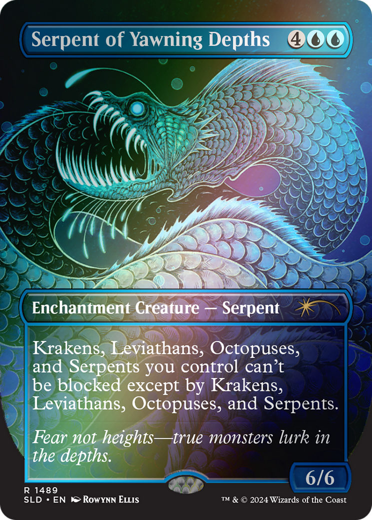 Serpent of Yawning Depths (SLD-1489â˜…) - Secret Lair Drop (Borderless) Foil