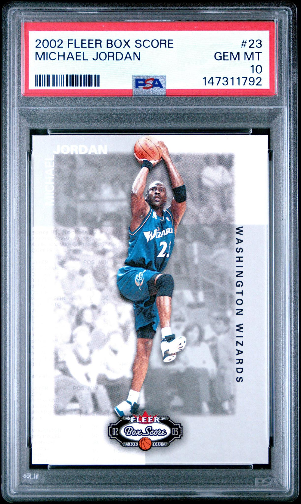 2002 Fleer Box Score Michael Jordan #23 PSA 10