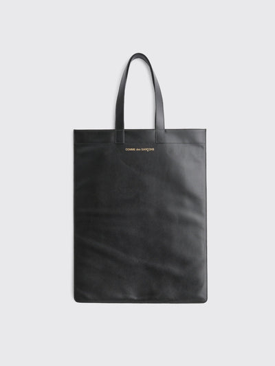 Comme des Garçons Wallet Leather Tote Bag - Black - SA9002-1