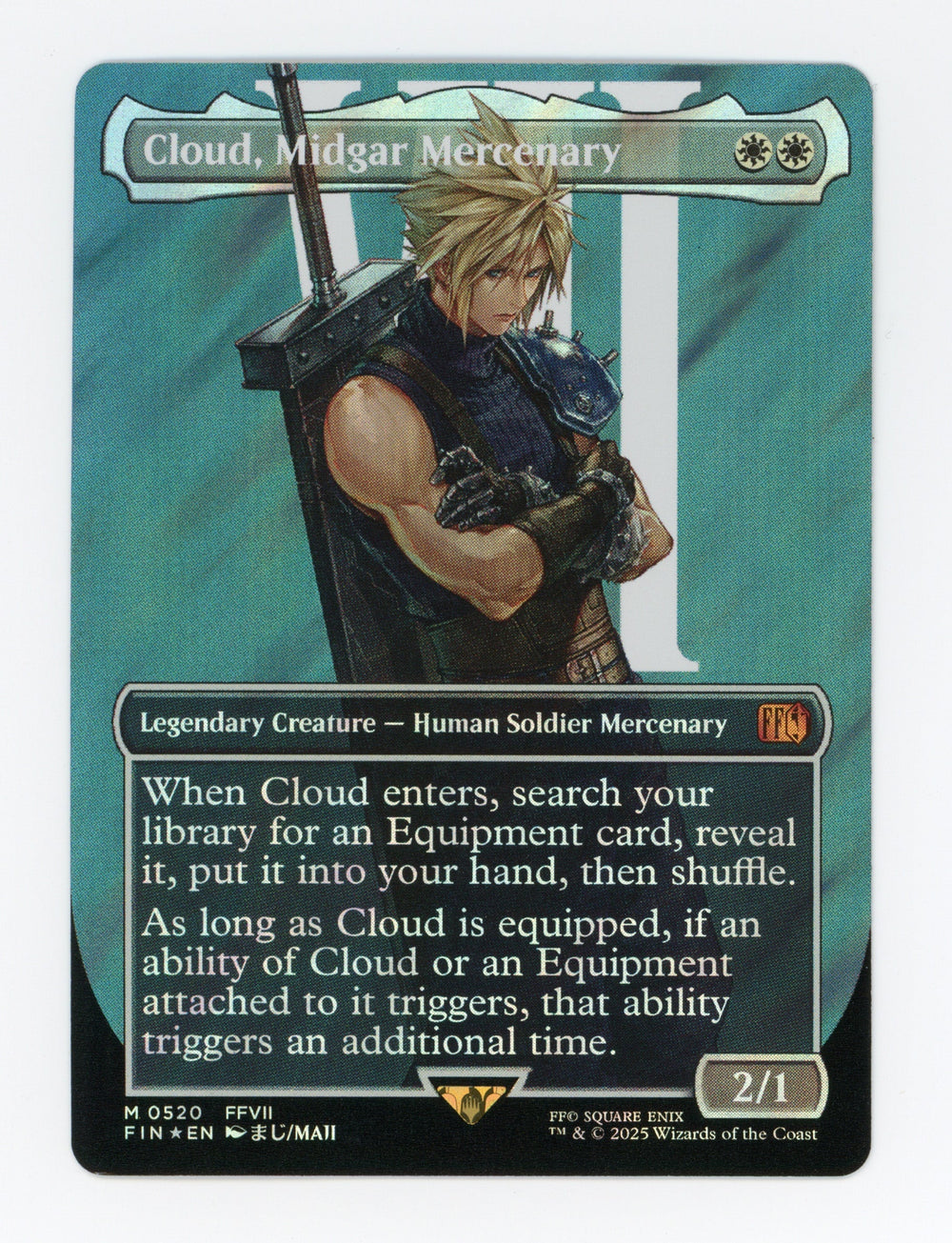 Cloud, Midgar Mercenary — Borderless|Character|Surge Foil — ID 17115