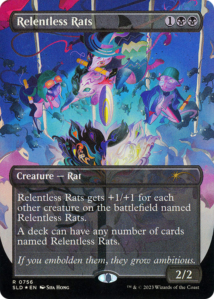 Relentless Rats (SLD-756) - Secret Lair Drop (Borderless) Foil