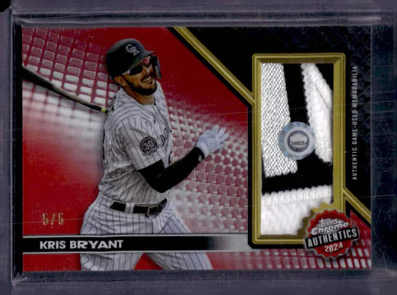 2024 Topps Chrome Kris Bryant #TCA-KB Patch Red Refractor /5