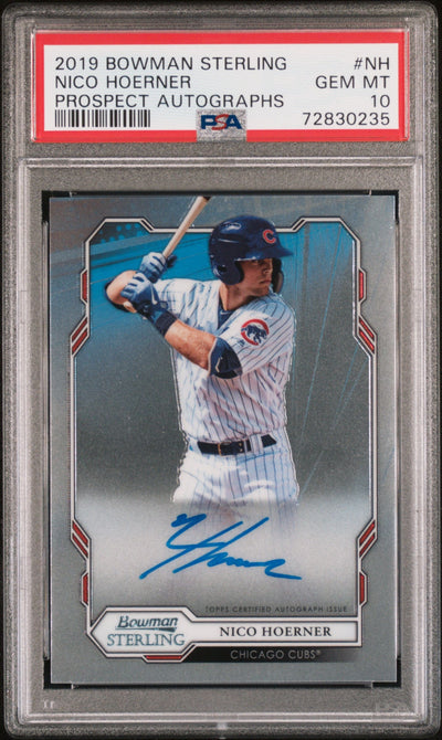 2019 Bowman Sterling Nico Hoerner #NH Autograph PSA 10