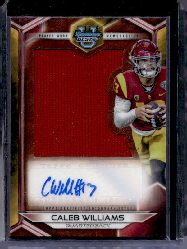 2023 Bowman's Best University Caleb Williams #JRA-CW Patch Autograph