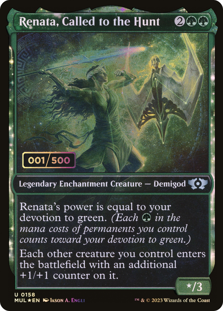 Renata, Called to the Hunt (MUL-158Z) - Multiverse Legends: (Showcase, enchantment) Foil