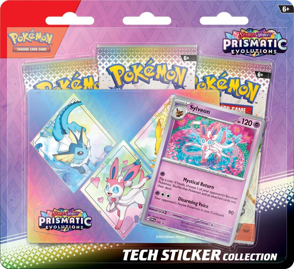 Pokemon Scarlet & Violet Prismatic Evolutions Tech Sticker Collection