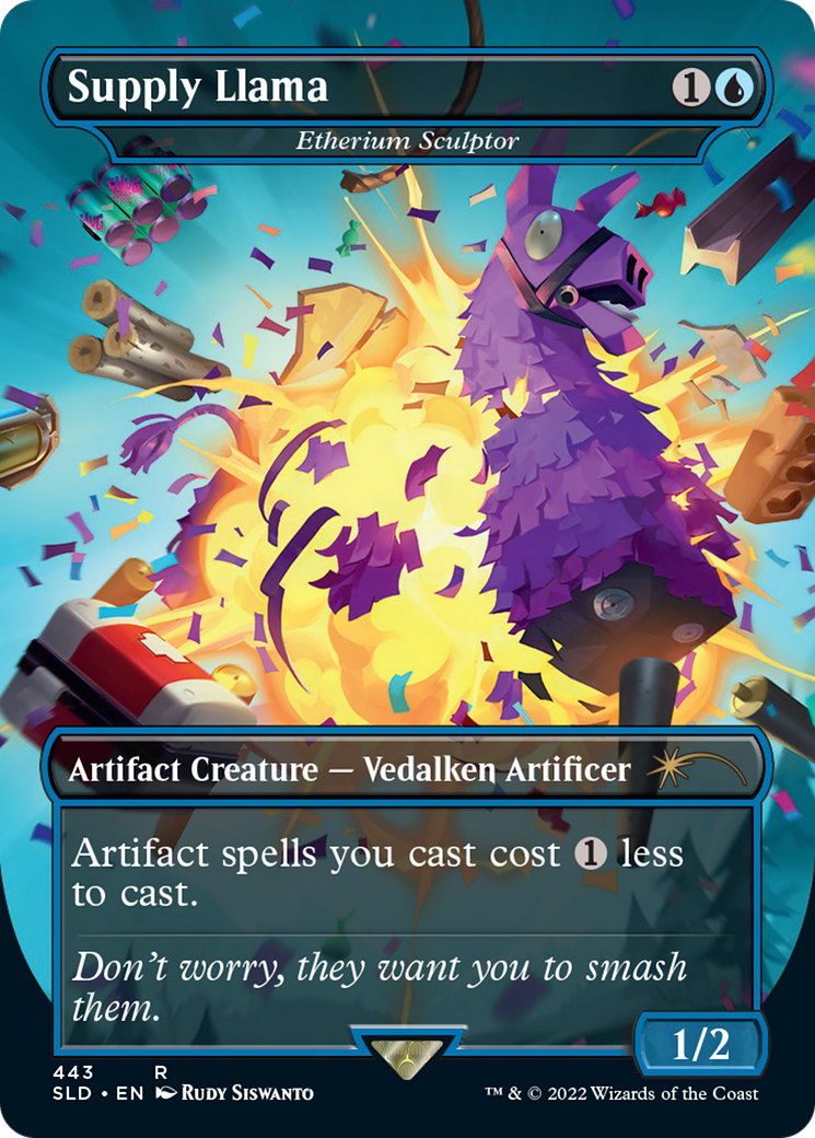 Etherium Sculptor (SLD-443) - Secret Lair Drop / Supply Llama (Borderless) Foil