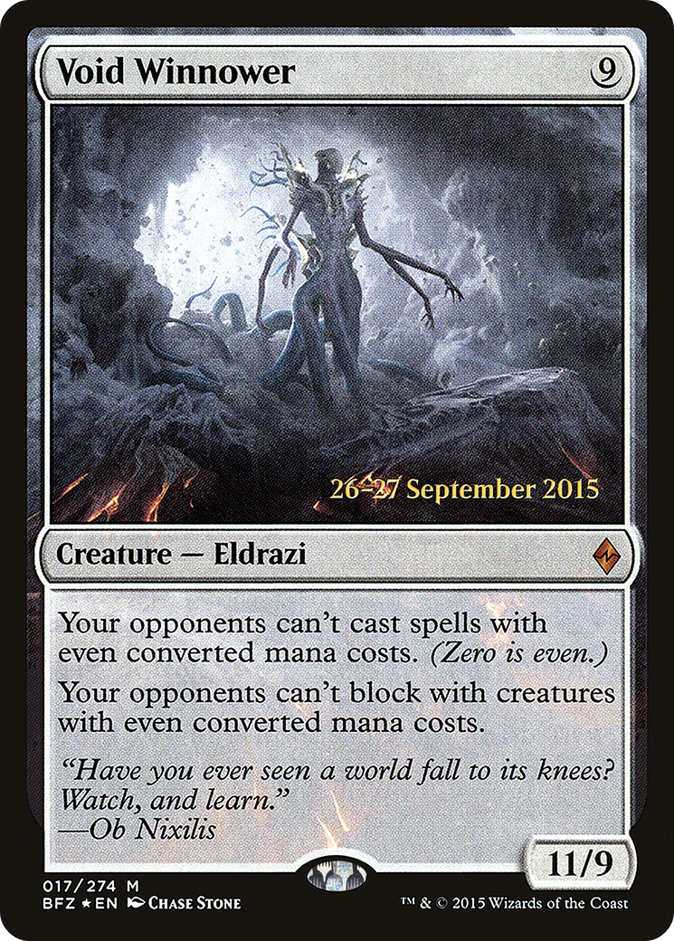Void Winnower (PRE-17S) - Battle for Zendikar Promos Foil