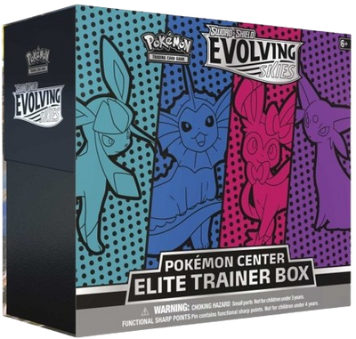Evolving Skies Vaporeon, Espeon, Glaceon & Sylveon PC ETB