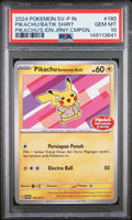 2024 POKEMON INDONESIAN SV-P PROMO 190 PIKACHU IN BATIK SHIRT PIKACHU'S INDONESIA JOURNEY CAMPAIGN PSA 10
