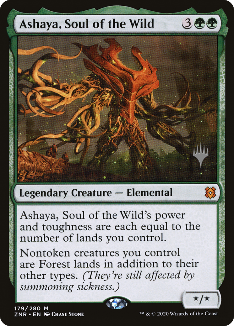 Ashaya, Soul of the Wild (PPZNR-179P) - Zendikar Rising Promos