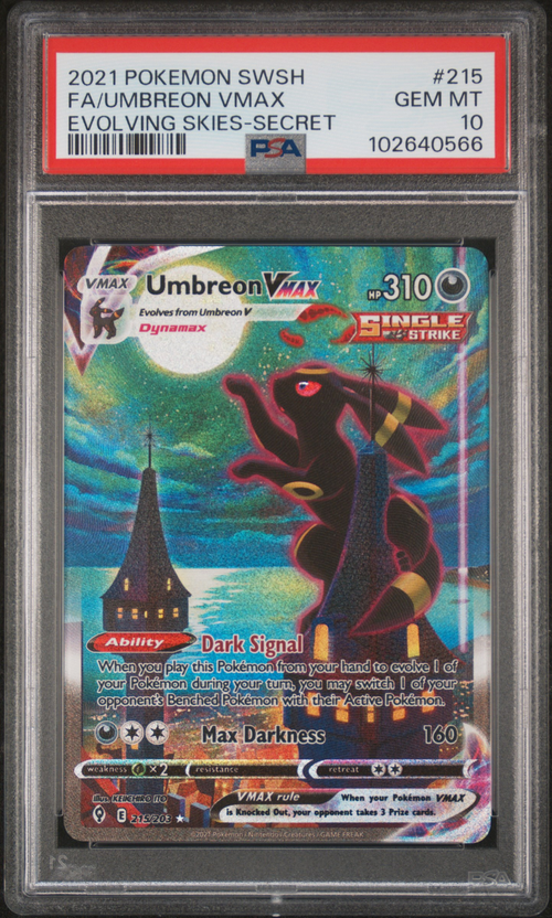 PSA 10 FA/UMBREON VMAX EVOLVING SKIES-SECRET