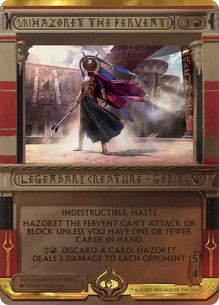 Hazoret the Fervent (MPS2-027) - Amonkhet Invocations (Borderless) Foil