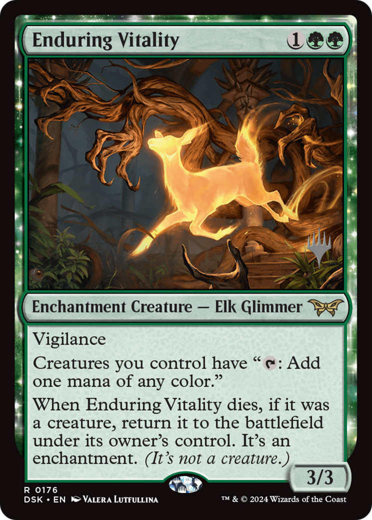 Enduring Vitality (PPDSK-176P) - Duskmourn: House of Horror Promos: (enchantment) Foil