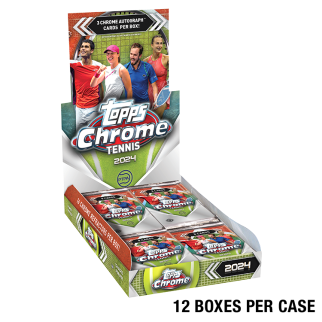 2024 Topps Chrome Tennis Hobby 12 Box Case