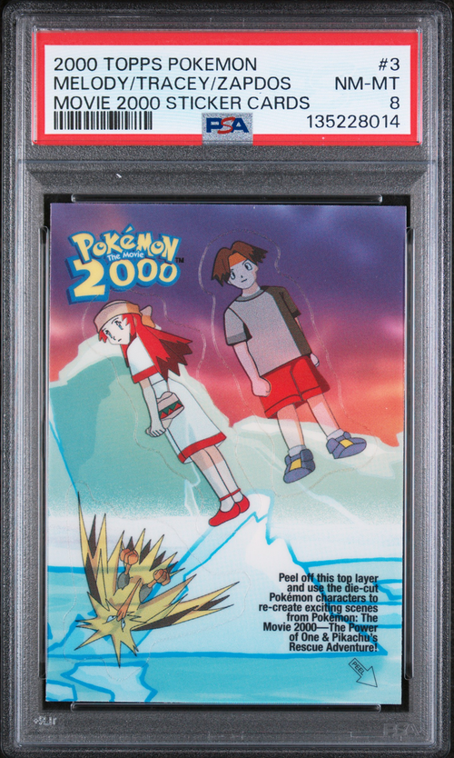 PSA 8 MELODY/TRACEY/ZAPDOS MOVIE 2000 STICKER CARDS