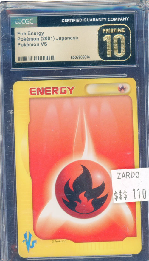 CGC 10 PRISTINE FIRE ENERGY JAPANESE