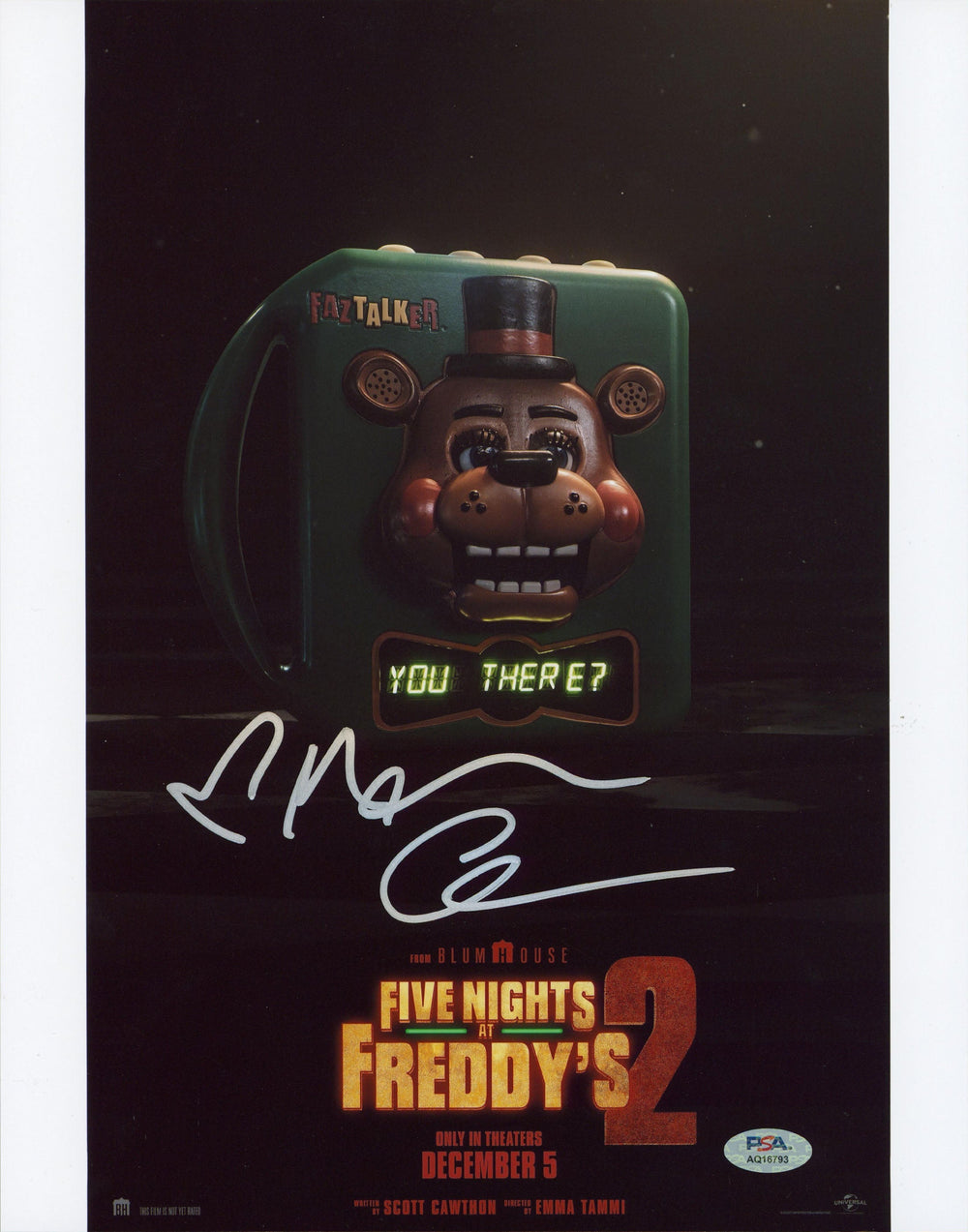 Mckenna Grace Five Nights at Freddy's 2 Authentic Signed 11x14 Photo PSA AQ16793