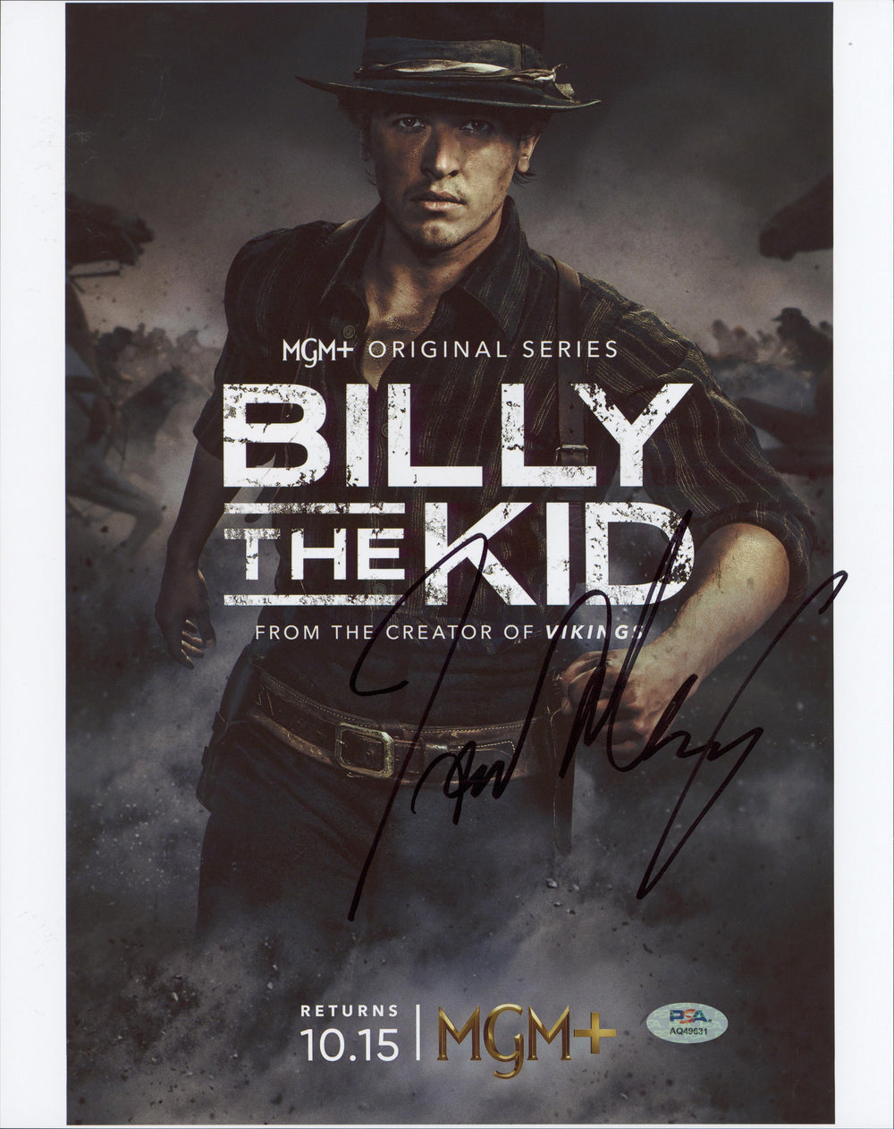 Tom Blyth Billy the Kid Authentic Signed 11x14 Vertical Photo PSA/DNA #AQ49631