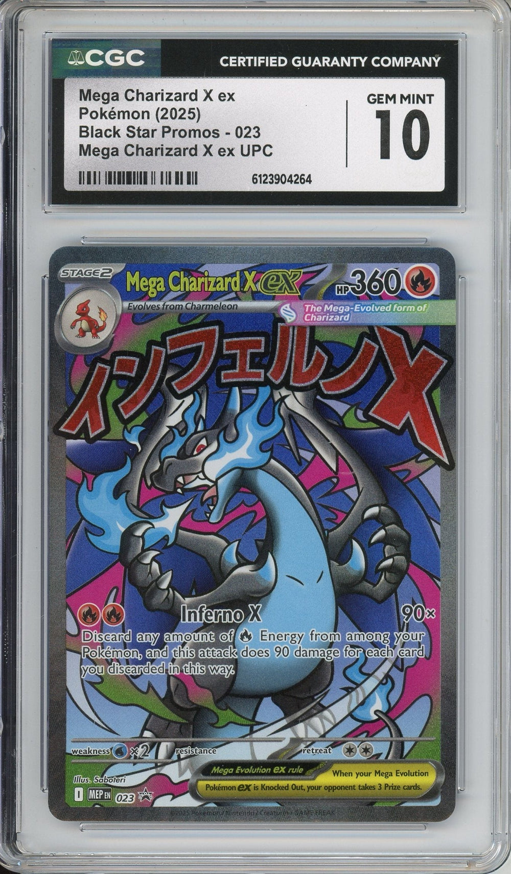 Pokemon Graded: Mega Charizard X ex #23 UPC Promo (2025) CGC 10