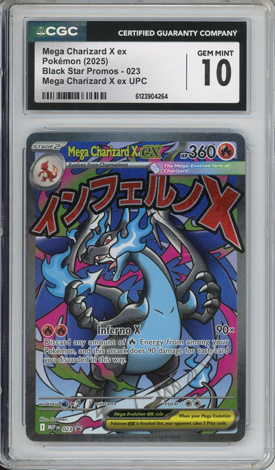 Pokemon Graded: Mega Charizard X ex #23 UPC Promo (2025) CGC 10