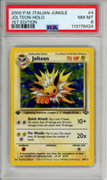 Pokemon Graded: Jolteon 1st Edition 4/64 Jungle (2000) Holo PSA 8 Error-Italian Label English Card