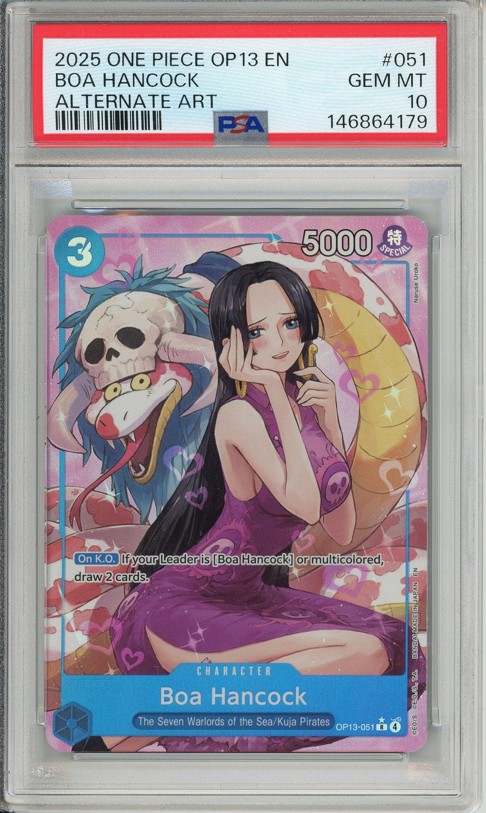 One Piece Graded: Boa Hancock OP13-051 Alternate Art PSA 10