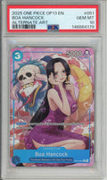One Piece Graded: Boa Hancock OP13-051 Alternate Art PSA 10