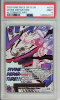 One Piece Graded: Divine Departure OP13-076 Carrying On His Will Alternate Art PSA 9