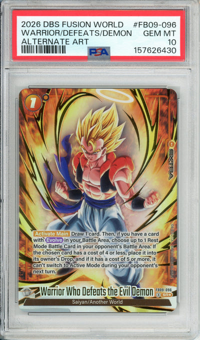 Dragon Ball Graded: Warrior Who Defeats the Evil Demon FB09-096 Alt Art PSA 10
