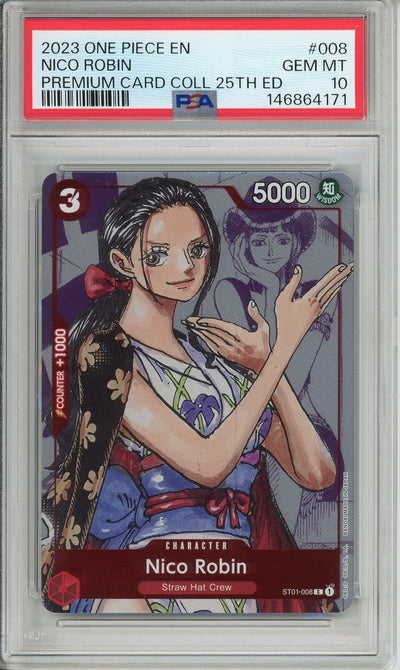 One Piece Graded: Nico Robin ST01-008 Premium Card Collection 25th Edition (2023) PSA 10