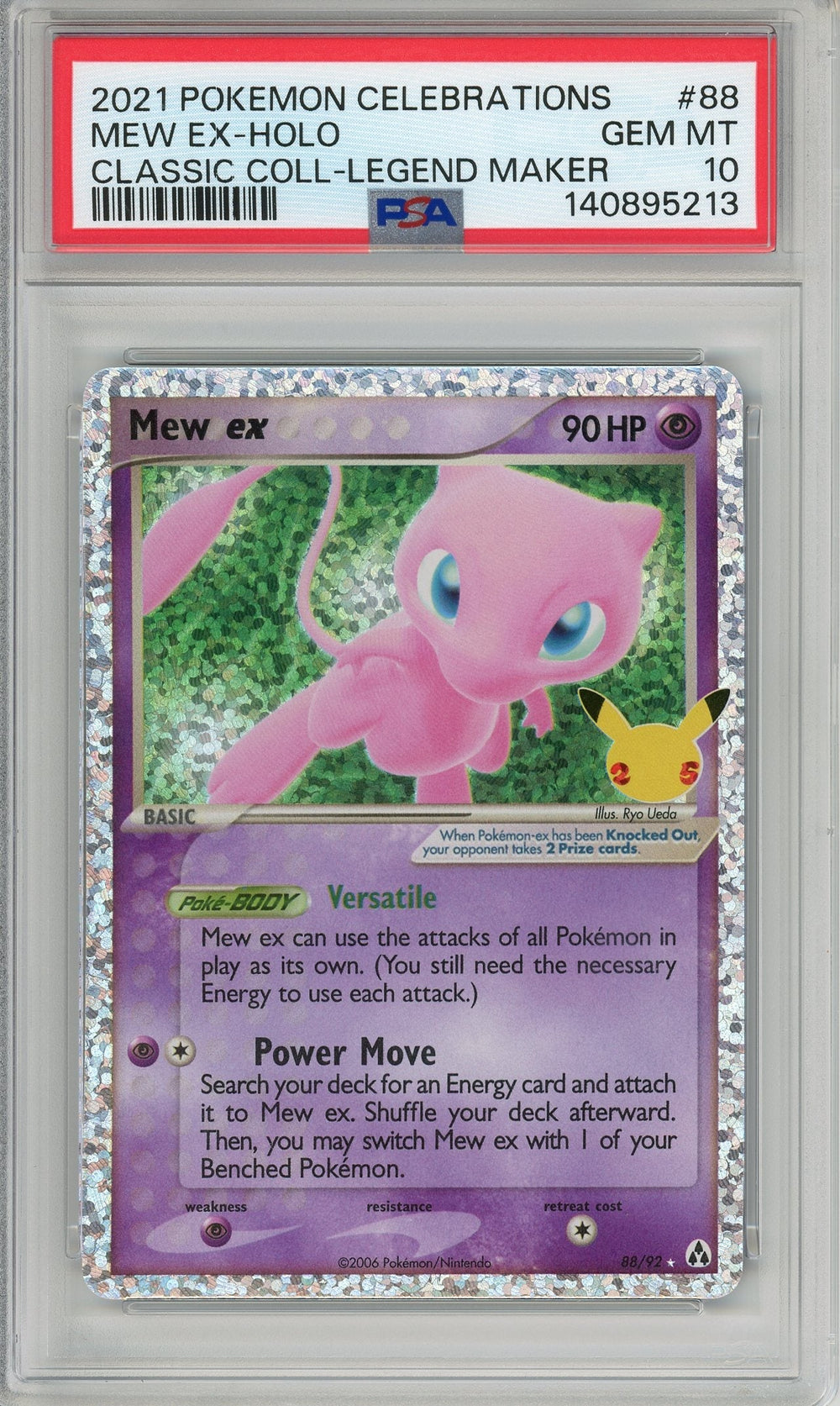 Pokemon Graded: Mew ex 88/92 Classic Collection (2021) Holo PSA 10