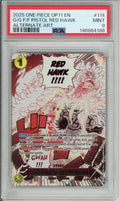 One Piece Graded: Gum-Gum Fire-Fist Pistol Red Hawk OP11-114 Fist of Divine Speed (2025) Alt Art PSA 9