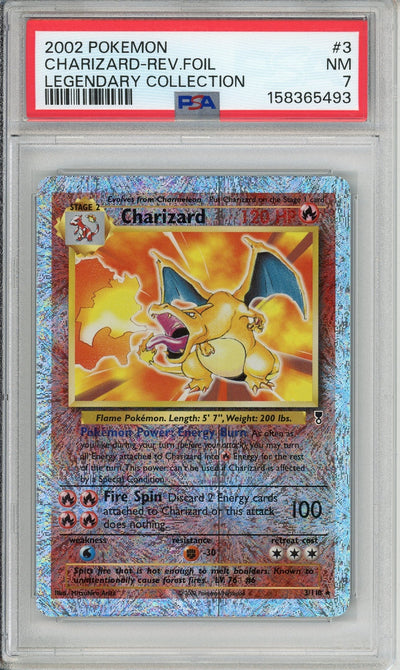 Pokemon Graded: Charizard 3/110 Legendary Collection (2002) Rev. Foil PSA 7
