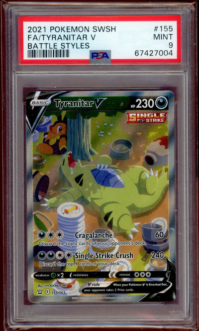 PSA 9 TYRANITAR V BATTLE STYLES