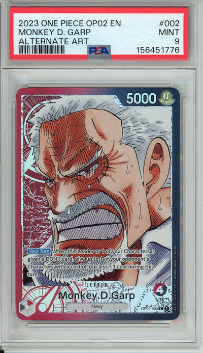 One Piece Graded: Monkey D. Garp OP02-002 Paramount War Alternate Art PSA 9