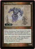 MTG Single: Sundering Titan Serialized 143/500 Brother's War Retro Artifacts NM