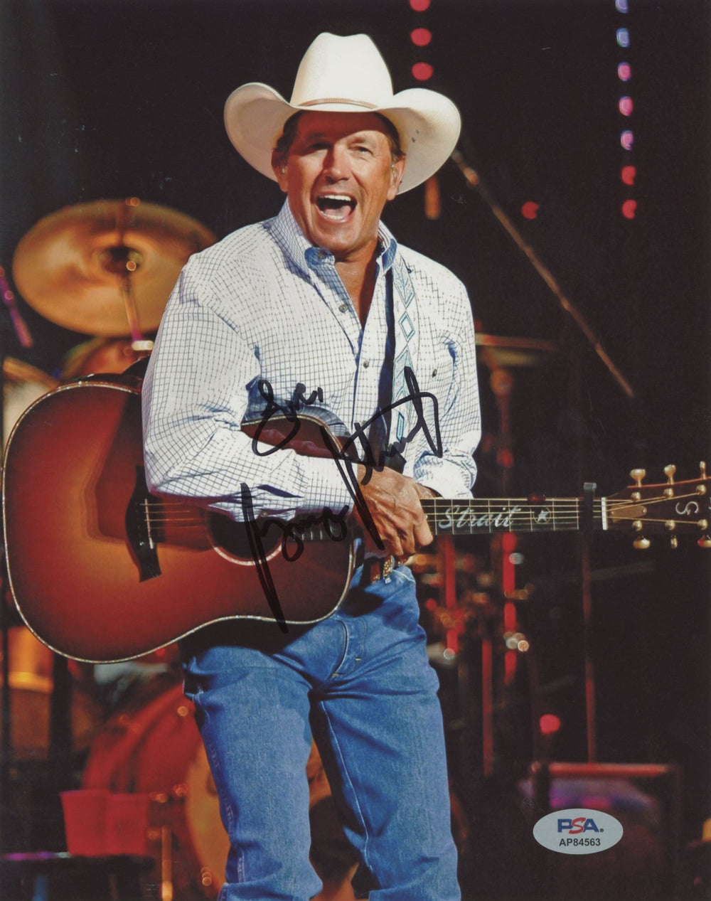 George Strait Country Musician "Love" Authentic Signed 8x10 Photo PSA #AP84563