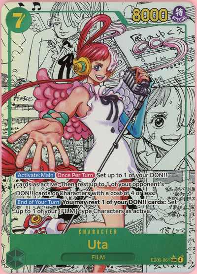 One Piece Single: Uta Manga Alt Art EB03-061 Extra Booster Heroines Edition NM