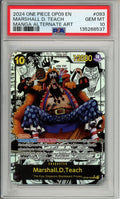 One Piece Graded: Marshall D. Teach Manga Alt Art OP09-093 Emperors in the New World PSA 10
