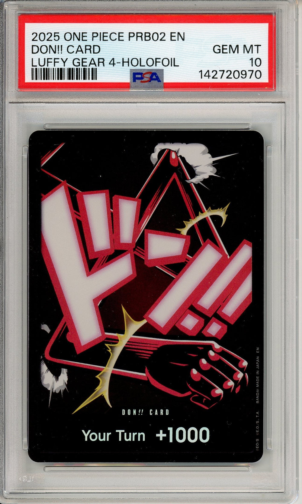 One Piece Graded: Don!! Card Luffy Gear 4 Holo PSA 10